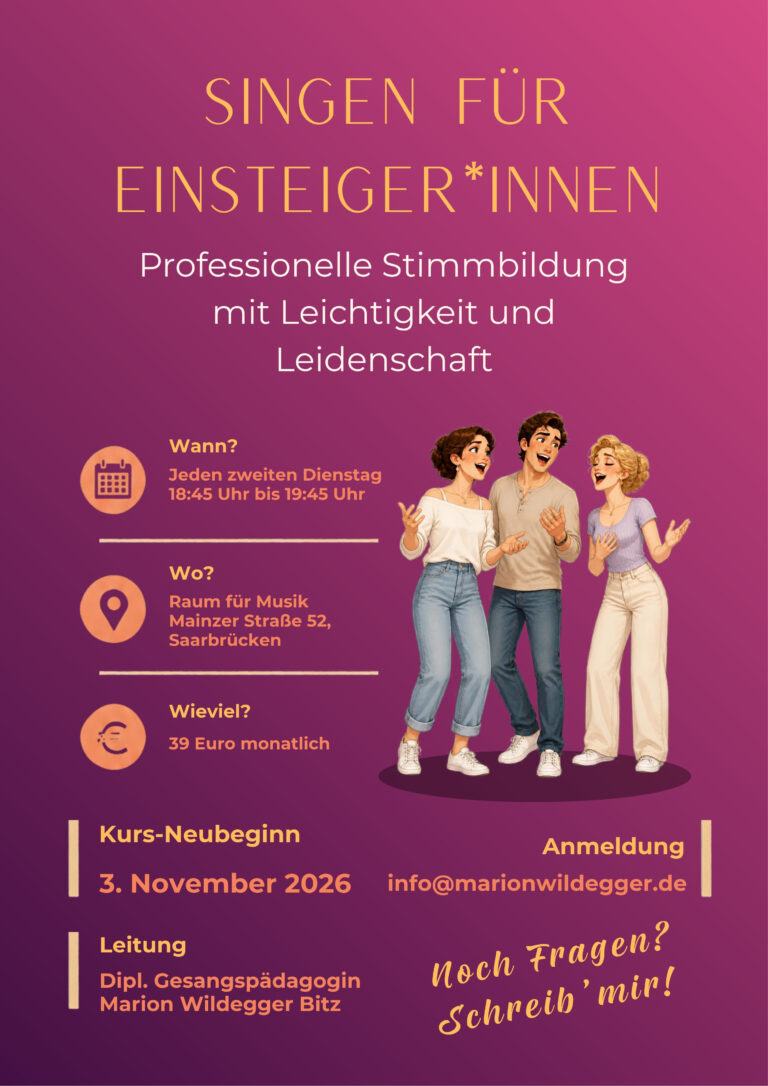 Gesangsunterricht in Saarbrücken Saarland